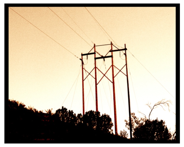 Sometimes a powerline is just a game of tic-tac-toe
